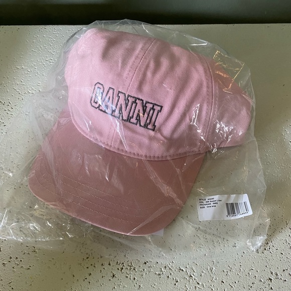 GANNI Light Pink Baseball Hat NWT - Picture 9 of 9